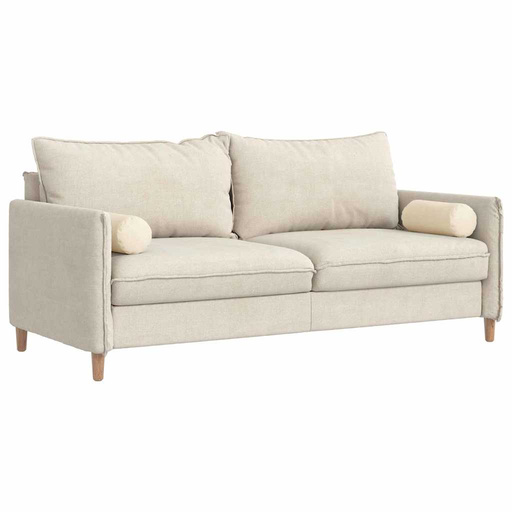 Bolster Pillows 2 pcs Cream Ø 15 x 40 cm Corduroy Fabric